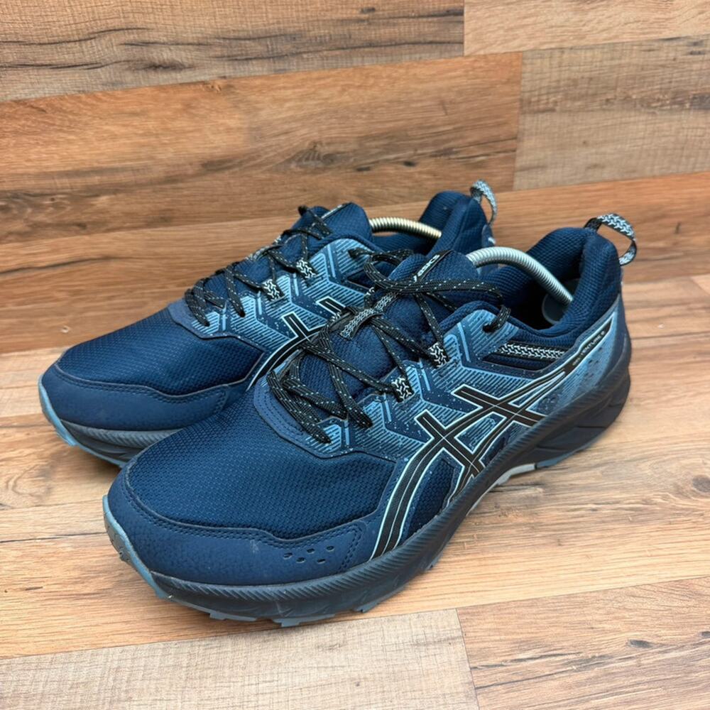 ASICS Gel-Venture 9 Running Shoes Men 12 Blue Trail Outdoors Athletic Sneakers
